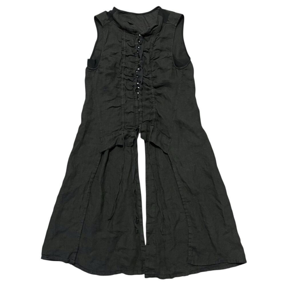 Industrial Euro Linen Hook & Eye Long Flowy Top